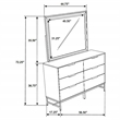 Sonora 6-drawer Dresser with Mirror White