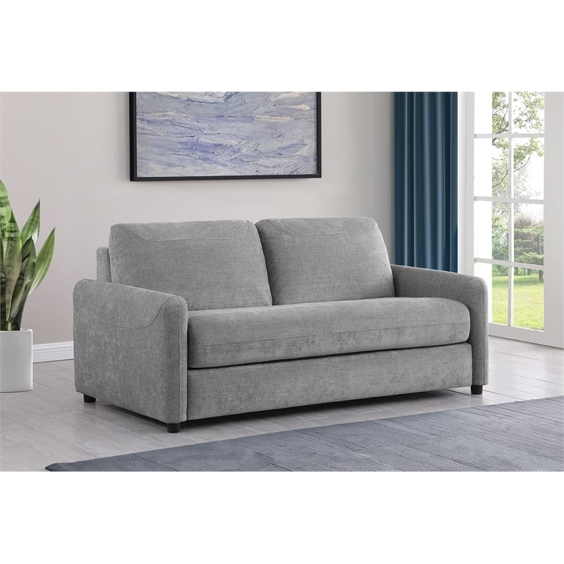 Rylie Upholstered Sofa Sleeper with Queen Mattress Grey