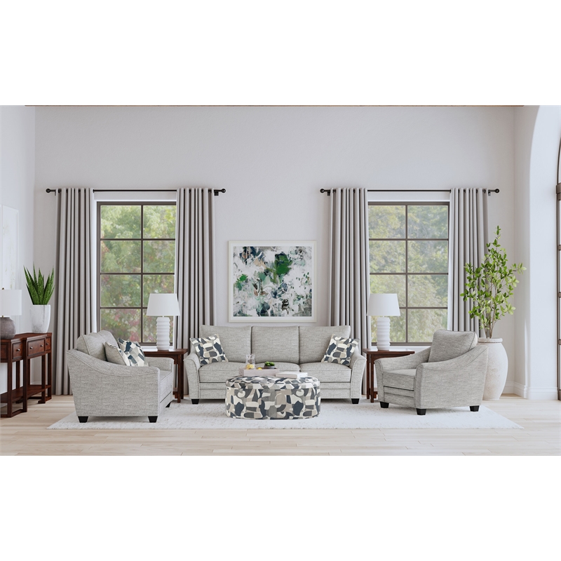 Tomkins 3-piece Boucle Upholstered Sofa Set Light Grey