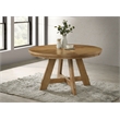 Danvers Round 54-inch Wood Dining Table Brown Oak