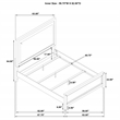 Marielle Queen Upholstered Panel Bed Distressed White