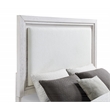 Marielle Eastern King Upholstered Panel Bed Distressed White