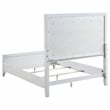 Marielle California King Panel Upholstered Bed Distressed White