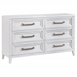 Marielle 6-drawer Bedroom Dresser Distressed White