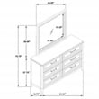 Marielle 6-drawer Dresser with Mirror Distressed White