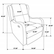 Kelsey Upholstered English Arm Recliner Chair Ivory