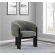 Valdez Boucle Upholstered Barrel Back Accent Chair Brown