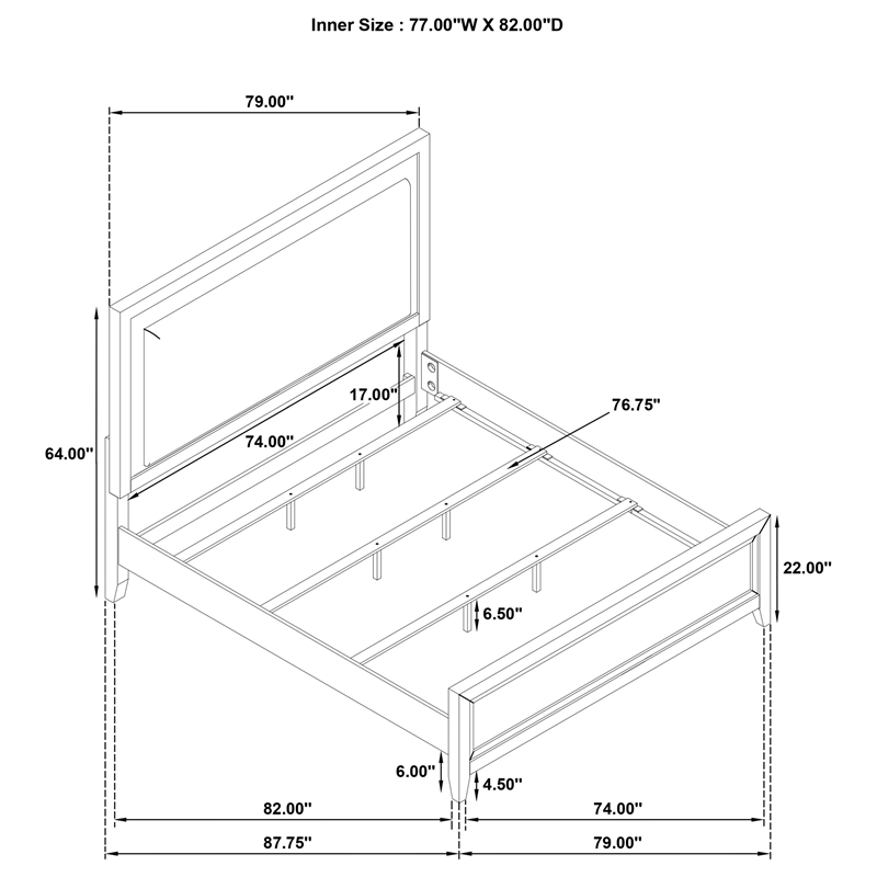 Marielle 5-piece Eastern King Bedroom Set Distressed White