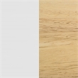 Wyatt Wood Twin Over Twin Bunk Bed White and Natural