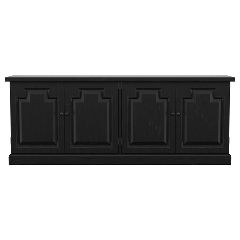 Florence 4-door Dining Sideboard Buffet Distressed Black