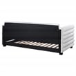 Patricia Boucle Upholstered Twin Day Bed with Trundle White