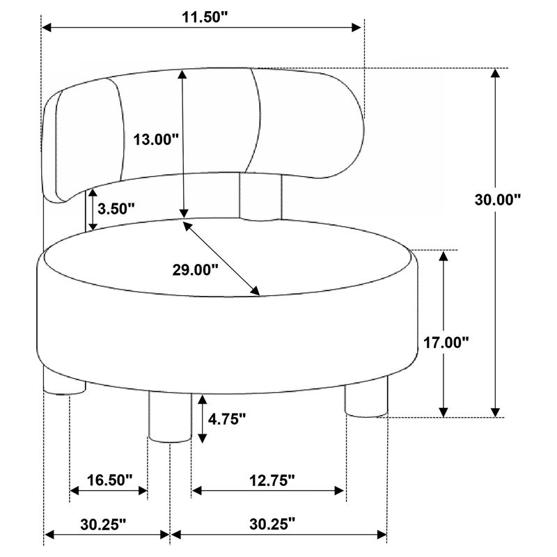 Zonie Boucle Upholstered Barrel Back Accent Chair Orange
