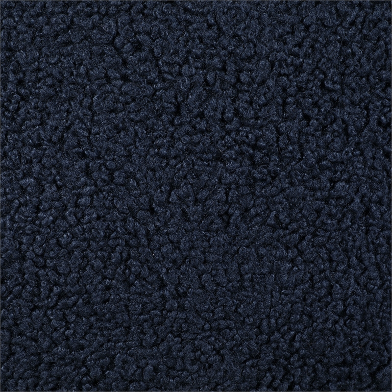 Zonie Boucle Upholstered Barrel Back Accent Chair Blue