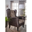 Elmbrook Upholstered Wingback Accent Club Chair Brown
