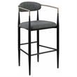 Tina Fabric Upholstered Bar Chair Dark Grey