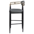 Tina Fabric Upholstered Bar Chair Dark Grey