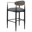 Tina Fabric Upholstered Bar Chair Dark Grey