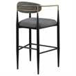 Tina Fabric Upholstered Bar Chair Dark Grey