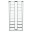 Montara Tempered Glass Wine Storage LED Curio Cabinet Chrome