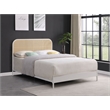 Amherst Radio Weave Rattan Metal Queen Bed White