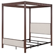 Zimmerlee 89-inch Metal Eastern King Canopy Bed Rust Brown