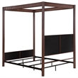 Zimmerlee 89-inch Metal Eastern King Canopy Bed Rust Brown