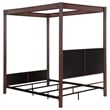 Zimmerlee 89-inch Metal Queen Canopy Bed Rust Brown