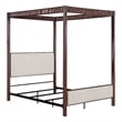Zimmerlee 89-inch Metal Queen Canopy Bed Rust Brown