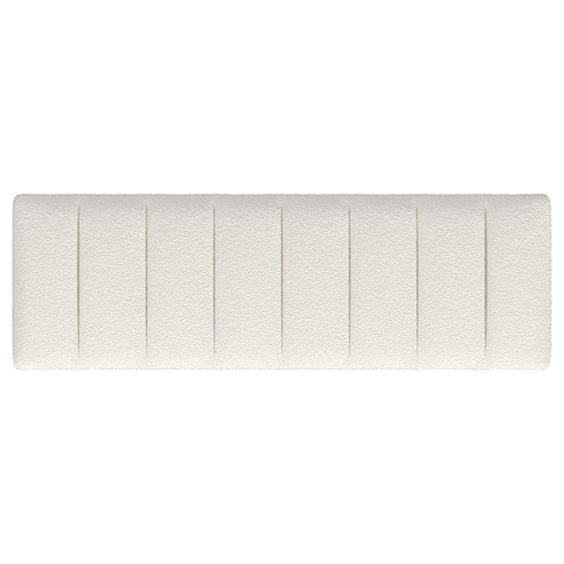 Mesa Boucle Upholstered Tufted Accent Bench Vanilla