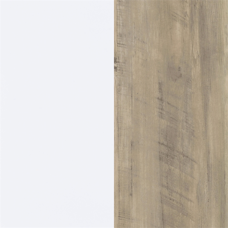 Dalton 2-door Storage Cabinet White and Distressed Pine