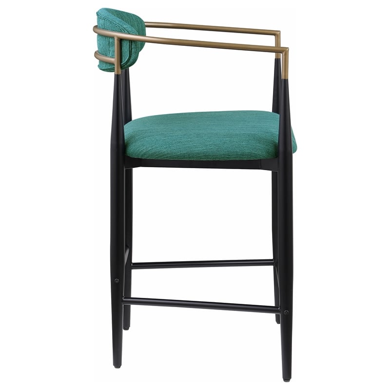 Tina Fabric Upholstered Counter Chair Green