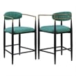 Tina Fabric Upholstered Counter Chair Green