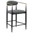 Tina Fabric Upholstered Counter Chair Dark Grey