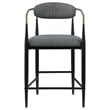 Tina Fabric Upholstered Counter Chair Dark Grey