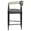 Tina Fabric Upholstered Counter Chair Dark Grey