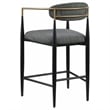 Tina Fabric Upholstered Counter Chair Dark Grey