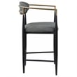 Tina Fabric Upholstered Counter Chair Dark Grey