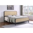Lanewood Open Cane Webbing Metal Eastern King Bed Black