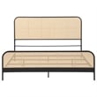 Lanewood Open Cane Webbing Metal Eastern King Bed Black