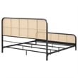 Lanewood Open Cane Webbing Metal Eastern King Bed Black