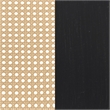 Lanewood Open Cane Webbing Metal Queen Bed Black