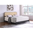 Amherst Radio Weave Rattan Metal Eastern King Bed Black