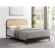 Amherst Radio Weave Rattan Metal Queen Bed Black