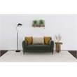 Jade Chenille Upholstered Modern Track Arm Loveseat Green
