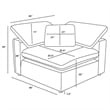 Raleigh 5-piece Boucle Upholstered Modular Sectional Grey