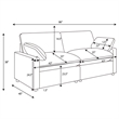 Coaster Collins Modular Upholstery Fabric Power Loveseat Gray
