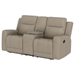 Brentwood Upholstered Motion Reclining Loveseat Taupe