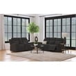 Brentwood 2-piece Upholstered Reclining Sofa Set Charcoal