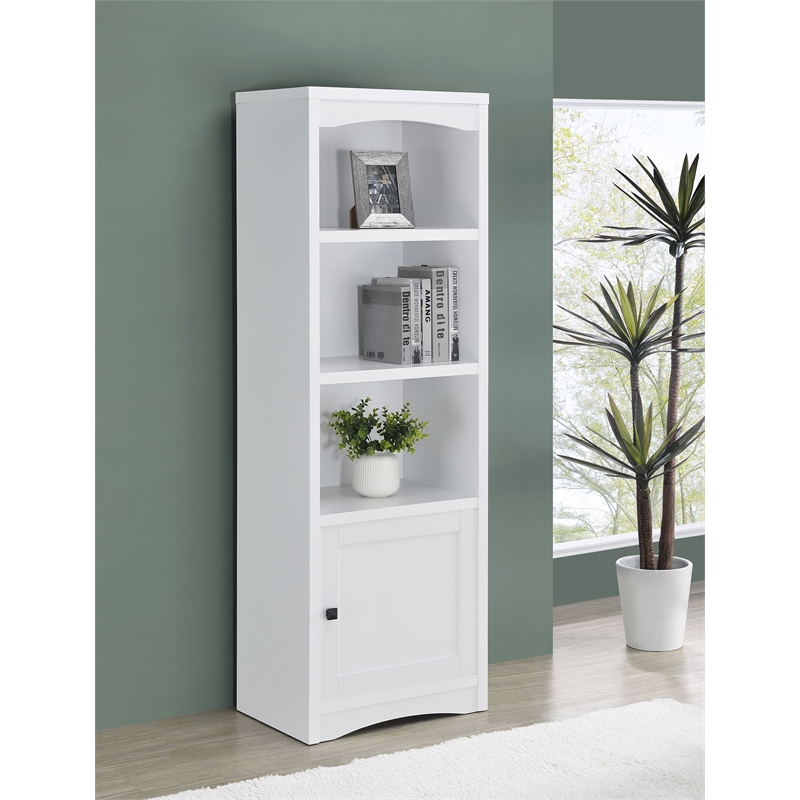 Laughlin 3-shelf Engineered Wood Media Tower White
