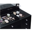 Acena 7-drawer Vanity Set with Lighting Black High Gloss